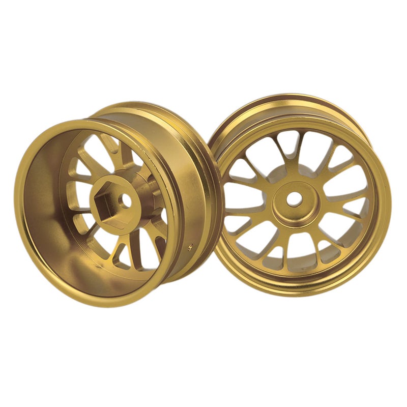 Mxfans 4PCS RC Golden Al. Upgrade 50008Y Y-Shape Wheel Rim RC1:10 On-Road Car & Drift Car - Image 3